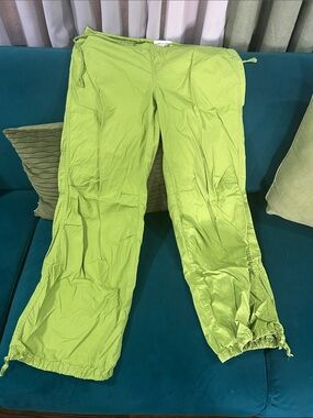 Women’s Lime Green Drawstring Track Pants